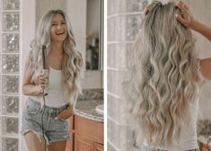 How To Get Perfect Beachy Waves - Kristy By The Sea Big Beachy Waves Long Hair, Beachy Waves With Wand, How To Mermaid Hair Waves, How To Beach Waves Long Hair, Beach Waves With Wand, How To Curl Beach Waves, How To Get Beach Waves, Cute Hair Styles For Teens, Beachy Waves Long Hair