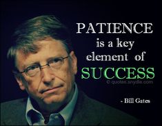 bill gates quote about science and the element of success on black background with green lettering