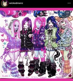 Monster High Kiyomi, Kiyomi Haunterly, Eah Fanart, Gyaru Girl, Oc Character Design, Monster High Fanart, Lollipop Chainsaw, Heartbreak High