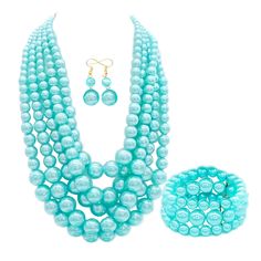 PRICES MAY VARY. 【Size】 Length of necklace 16.14in+2.7in/41cm+7cm(extend chain),Earring length 1.96in/5cm, Bracelet Diameter 3.14in/8cm(ELASTIC） 【Reliable Material】: Make a bold statement with this layered chunky pearl jewelry set for women, perfect for adding a touch of glamour to any outfit. 【Delicate Pearl Jewerly Set】: Ideal for special occasions or everyday wear, this Indian-inspired jewelry set for women is sure to turn heads and make a lasting impression. 【Multiple occasions】:Embrace the Indian Inspired Jewelry, Faux Pearl Jewelry, Jewerly Set, Pearl Jewelry Set, Chunky Pearls, Chain Earring, Costume Jewelry Sets, Black Pearl Necklace, Pearl Necklace Set