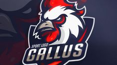 the logo for a sports team called gallous, with an eagle's head