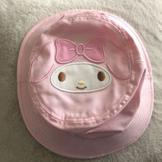 My Melody Bucket Hat Child Size Nwot, Never Worn! Excellent Condition Pink With My Melody’s Face On Top And Embroidered Words “My Melody” On Back Attached Chin Strap Cute Pink Mini Cap Hat, Cute Pink Mini Cap, Cute Adjustable Pink Mini Hat, Cute Pink Brimmed Hat, Adjustable Cute Cotton Bucket Hat, Cute Adjustable Brimmed Bucket Hat, Cute White Cotton Bucket Hat, Cute Pink Mini Hat With Short Brim, Cute Adjustable Bucket Hat