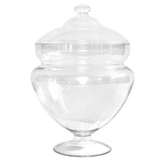 a clear glass jar with a lid