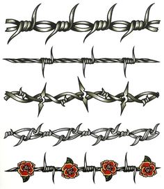 some barbed wire with roses on them and the word love written in red ink above it