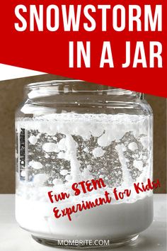 Snowstorm In A Jar, Vetenskapliga Experiment, Winter Science Experiments, Winter Foods, Stem Experiments, Winter Science, Winter Activities Preschool, Christmas Science, Science Experiments For Preschoolers