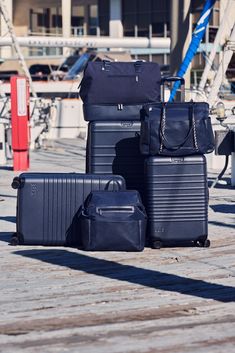 You’ve been wading for this one. We asked what color you wanted and after a year of perfecting the hue The Navy Line is docking now. Chic Travel Accessories, Blue Luggage, Travel Accesories, Luggage Bags Travel, Suitcase Packing, Carry On Suitcase, Set Sail, The Navy, Travel Organization