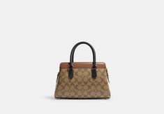 Mini Darcie Carryall In Colorblock Signature Canvas | COACH OUTLET Coach Bags Outlet, Sustainable Bag, Mom Bags, Base 10, Coach Outlet, Signature Canvas, Carry All Bag, Womens Tote, Leather Tote Bag