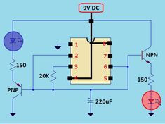 an electronic circuit diagram showing the current voltages