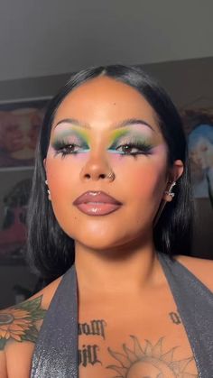 Artistry Makeup Looks, Colored Eyebrows, Artsy Makeup, Glam Aesthetic, Makeup For Black Skin, Brown Skin Makeup, Cool Makeup Looks, Unique Makeup, Glam Makeup Look