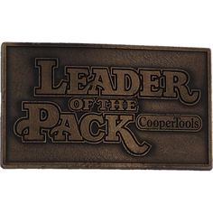 Leader of the Pack Cooper Tools buckle is perfect for industrial workers and contractors. A unique gift for craftsmen and professionals. Product Details: Maker: Manufacturer Unspecified Material: Brass Plated Metal Measurements: 3.54" (W) X 2.12" (H) Fits Belt Width: Up to 1.82" Weight: 93 G Decade: 1980s Condition: New Old Stock. Unworn condition with any sign of age of storage wear as pictured. Why This Buckle is Special: In line with our motto, Accessories for Your Vintage Soul, this belt buc Leader Of The Pack, Vintage Soul, Vintage Belt Buckles, Vintage Belt, Vintage Belts, Vintage Lover, Suspender Belt, Timeless Treasures, Belt Buckle