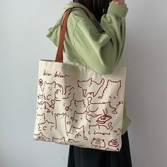 Tote Bag With Zipper, Cat Tote Bag, Pose Fotografi, Cats Tote Bag, Small Shoulder Bags, Cat Tote, Handbag For Women, Handbags Casual, Bag With Zipper