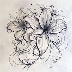 Spider Lily Tattoo Vector Art Spider Lily Tattoo, Tattoo Vector, Spider Lily, Small Pretty Tattoos, 4 Tattoo, Pretty Tattoos For Women