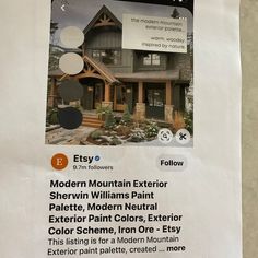 an advertisement for a new home is posted on a piece of paper