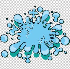 blue ink splattered with water droplets on a transparent background png clipart