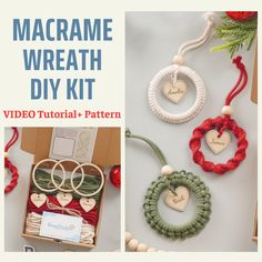 macrame wreath diy kit with video instructions