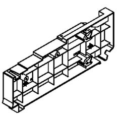 an assembly diagram for the back end of a cabinet