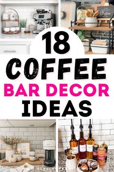 coffee bar decor ideas with text overlay