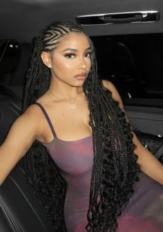 Boho Knotless Braids Human Hair, Knotless Braids Human Hair, Braids Human Hair, Boho Knotless Braids, Cornrows Braids For Black Women, Boho Knotless, Braided Hairstyles For Black Women Cornrows, Goddess Braids Hairstyles, Box Braids Hairstyles For Black Women