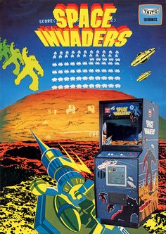 an old arcade game with space invades on the cover