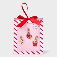 Pizza Pretzel and Fries Charm Necklace Set 3pc - A New Day™ Gold Champagne Martini, Glam Gifts, Dog Bone, Matching Accessories, Champagne Bottle, Jewelry Trends, A New Day, Gold Tone Metal, Charm Jewelry