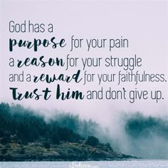 God Has a Purpose for Your Pain - Inspirations Quotes Christian, Ayat Alkitab, Life Quotes Love, Super Quotes, Ideas Quotes, New Quotes, Verse Quotes, Quotes About Strength, Bible Verses Quotes