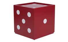 Level up your game room or living space with my Dice Cube accent table! There's plenty of storage for your decks of cards and poker chips beneath the reversible lift-top tray, complete with inset dots that make for the perfect built-in cupholder. | Dice Cube 19'' Storage Accent Table | Contemporary Accent Tables by Bob's Discount Furniture Bob's Discount Furniture, Roll The Dice, Poker Chips, Table Dimensions, Mattress Store, Discount Furniture, Accent Tables, Coffee And End Tables, Deck Of Cards