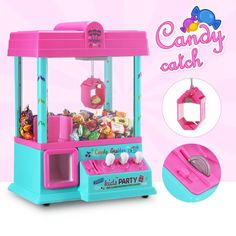 the candy crusher is pink and blue