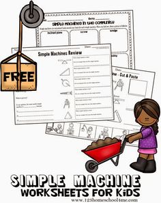 simple machines worksheets for kids to help students learn how to use the machine