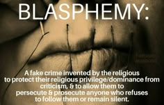 a black and white photo with text that reads,'the art of blasphemy '