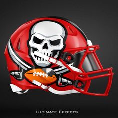 a football helmet with a skull on it