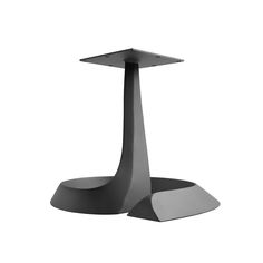 a table that is made out of concrete and has an upside down design on the top