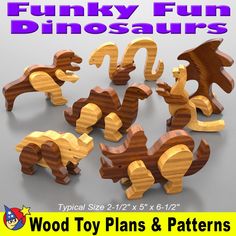 wood toy plans and patterns for wooden dinosaurs