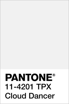 pantone's 11 - 1201 tpx cloud dancer logo is shown