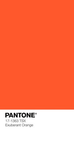 an orange pantone color is shown in this image