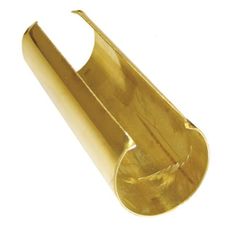 a gold colored metal object on a white background