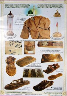 a poster with pictures of shoes and other items