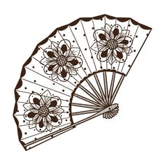 Lady's fan with pattern. stock illustration Cupid Tattoo, Fan Tattoo, Fan Drawing, Sun Tattoos, Hand Tattoos For Women, Butterfly Tattoo Designs, Family Tattoos, Rib Tattoo, Back Tattoos