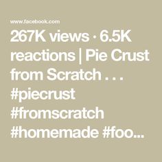 267K views · 6.5K reactions | Pie Crust from Scratch 
.
.
.
#piecrust #fromscratch #homemade #foodies #baking #bakingfromscratch #cookingwithshereen #backtobasics | Cooking with Shereen Cooking With Shereen, Pie Crust From Scratch, Back To Basics, Pie Crust, From Scratch, Pie, Baking