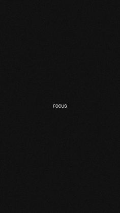 a black background with the word focus on it