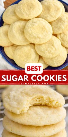 This Sugar Cookie Recipe stands the test of time. Crisp on the outside, but buttery soft on the inside, this is a family favorite! Best Chocolate Chip Cookies Recipe, Best Sugar Cookie Recipe, Easy Sugar Cookies, Food Stands, Best Chocolate Chip Cookie, Easy Cookie Recipes