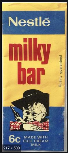 a close up of a box of milky bar