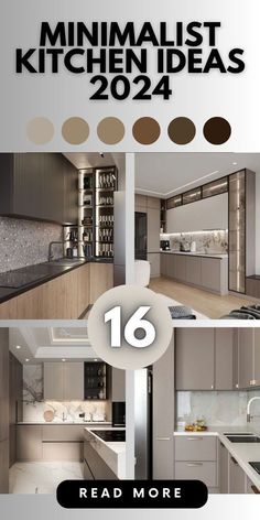 the interior design guide for minimalist kitchen ideas, including cabinets and countertop space