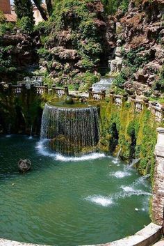 there is a waterfall in the middle of this river