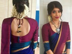 Saree Blouse Back Neck Designs, ब्लाउज बैक नेक डिजाइन, Saree Blouse Back, Latest Saree Blouse, Trendy Saree, Cotton Blouse Design, Cotton Saree Blouse Designs, Pattu Saree Blouse Designs, Blouse Back Neck