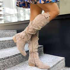 Top Rated Women's Low Heel Side Zipper Knee High Riding Boots Winter Snow Boot Shoes, winter shoes Wallpaper Nike, Womens Knee Boots, 2022 Outfits, Knee High Boots Winter, Womens High Boots, Cauliflower Casserole, Popular Boots, Point Shoes, Estilo Chic