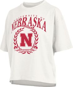 Design Short sleeve, crew-neck t-shirt Tagless collar with interior taping Standard fit Style and Team Spirit Screen-printed team graphics Pressbox® logo tag Additional Details Machine washable Officially licensed product Nebraska Shirts, Nebraska Cornhuskers, Logo Tag, Fit Style, Team Spirit, Nebraska, Ncaa, Neck T Shirt