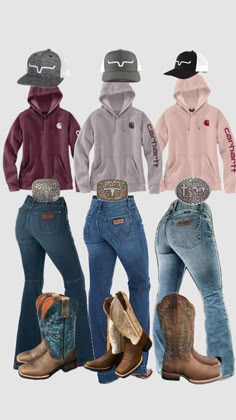 Winter Outfits Cowgirl, Cowgirl Clothes Western, Cute Country Outfits For Women, Women’s Country Outfits, Cowgirl Style Outfits Winter, Rodeo Outfits For Women Western, Country Boots Outfit, Winter Country Outfits, Western School Outfits