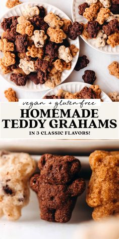 homemade teddy grahams in 3 classic flavors