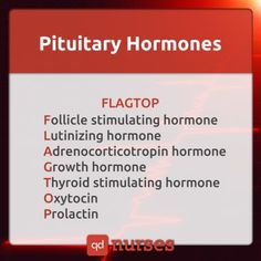 a red and white sign that says pituitary hormones