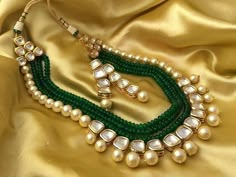 Material      Imitation Kundan, pearls          Necklace Length      16 - 18 cm          Earrings Length      2 - 2.5 cm approx          Processing time      6 to 8 days          Delivery time      10 to 14 days Navratri Ornaments, Mala Design, Jewelry Fabric, Happy Dhanteras, Choker Necklace Designs, Kundan Necklace Set, Kundan Jewelry